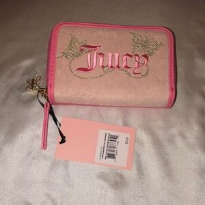 Juicy Couture Pink Diamond Pink Lemonade Wing It Double Medium ZA Wallet NWT
